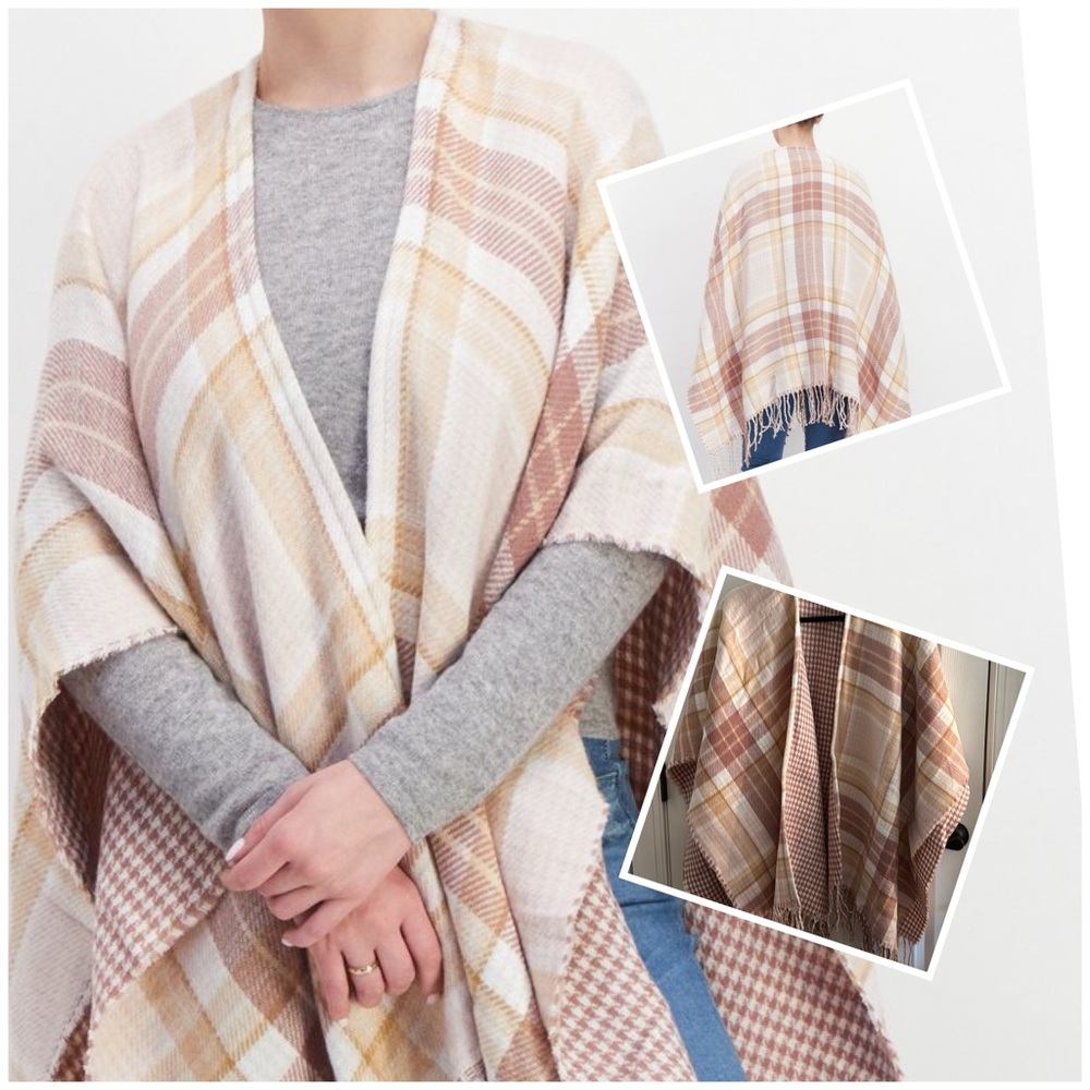 Steve Madden Women's Reversible Multi Cardigan/Kimono in Blush O/S, EUC